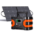 200W Peak Power Station, Flashfish CPAP Battery 166Wh 45000mAh Backup Power Pack With 50W 18V Portable Solar Panel, FLASHFISH Foldable Solar Charger