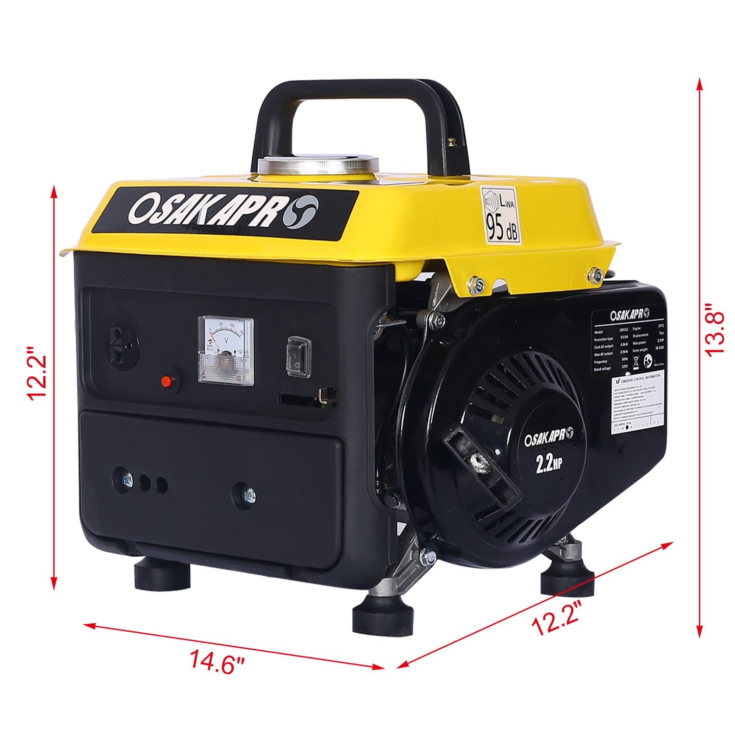 Portable Gas Powered Low Noise Outdoor Generator