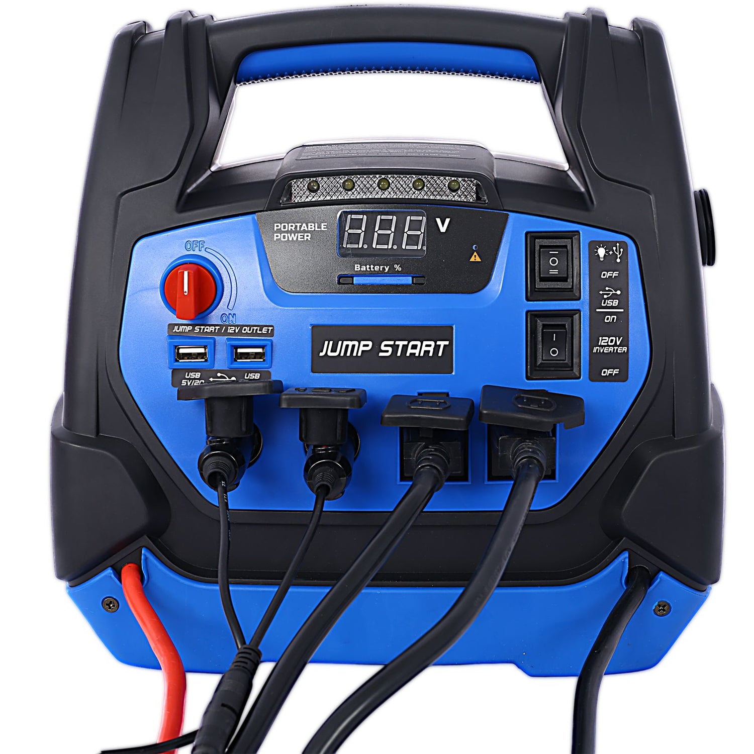 1800 Amp Rechargeable Jump Starter with Air Compressor