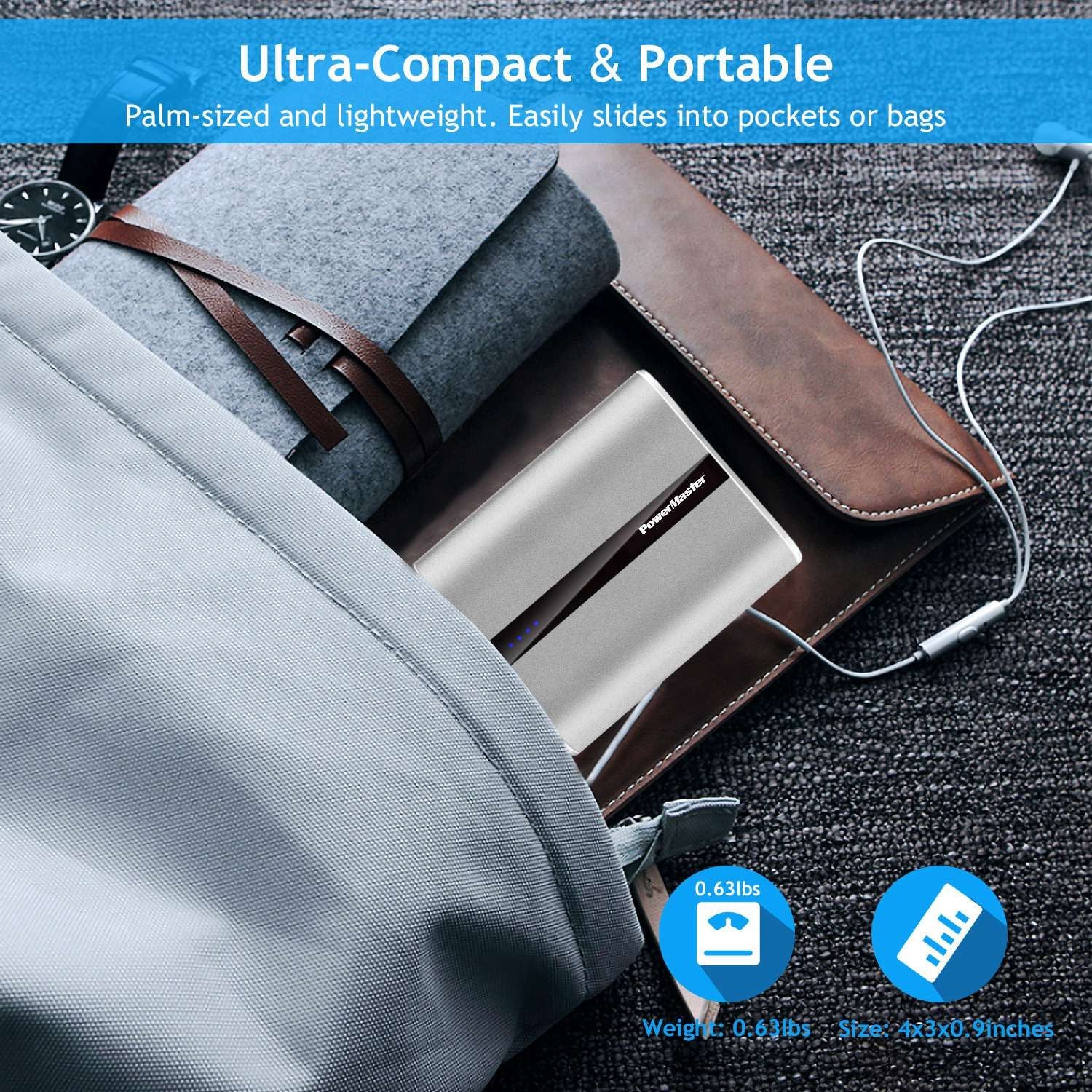 12000mAh Dual USB Portable Power Bank