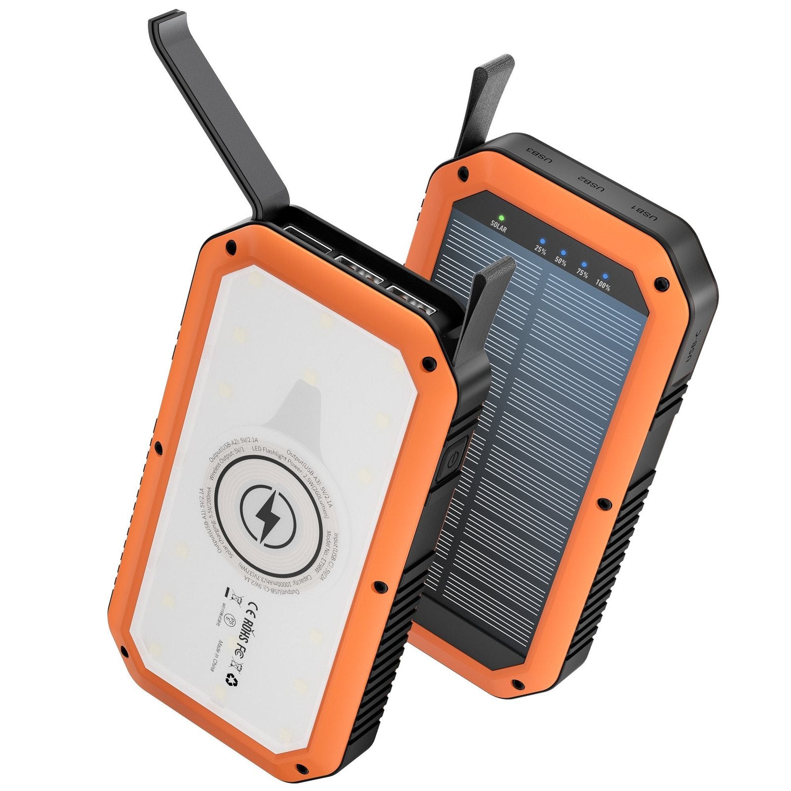 10000mAh Portable Power Bank with USB-C Cable