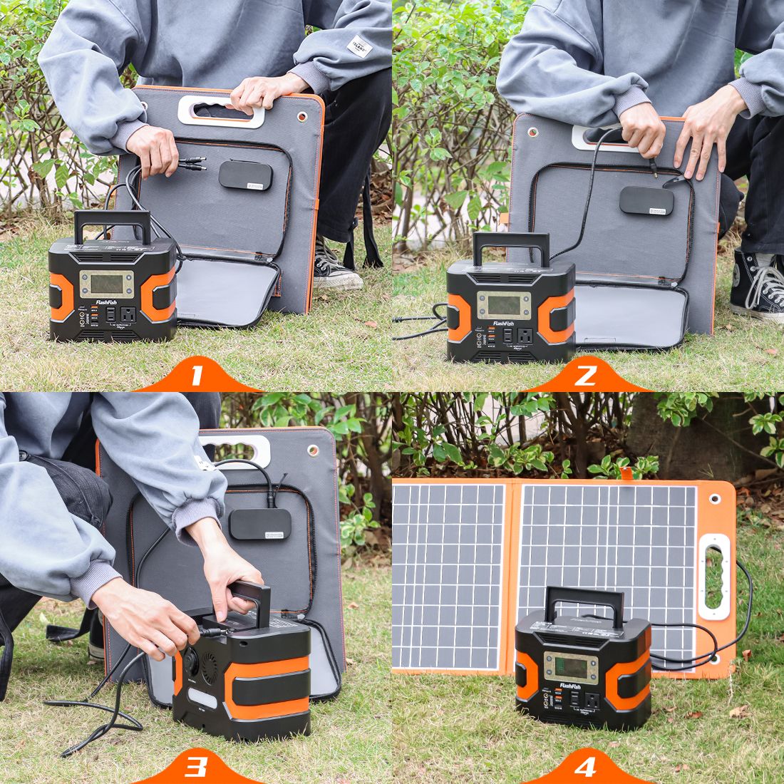 Flashfish 200W Portable Power Station with Solar Panel