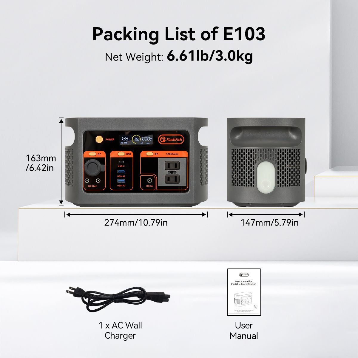 FF Flashfish E103 300W Portable Power Station