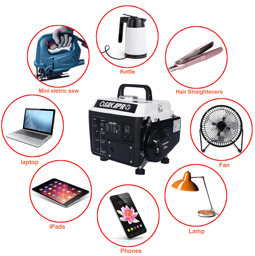 900 Watt Portable Gas and Oil Hybrid Generator