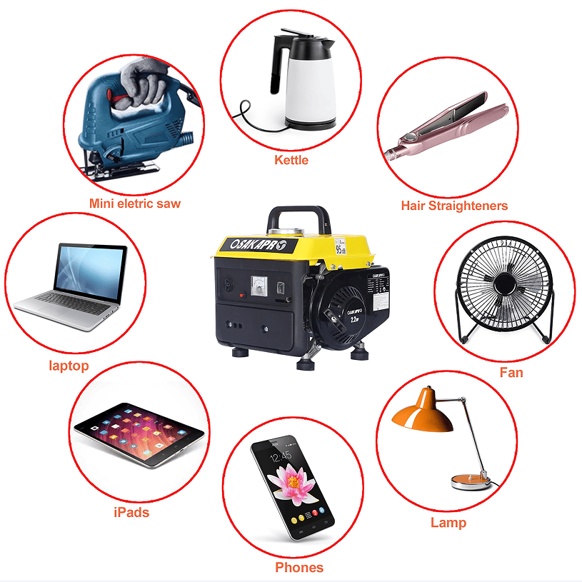 900 Watt Portable Gas and Oil Hybrid Generator