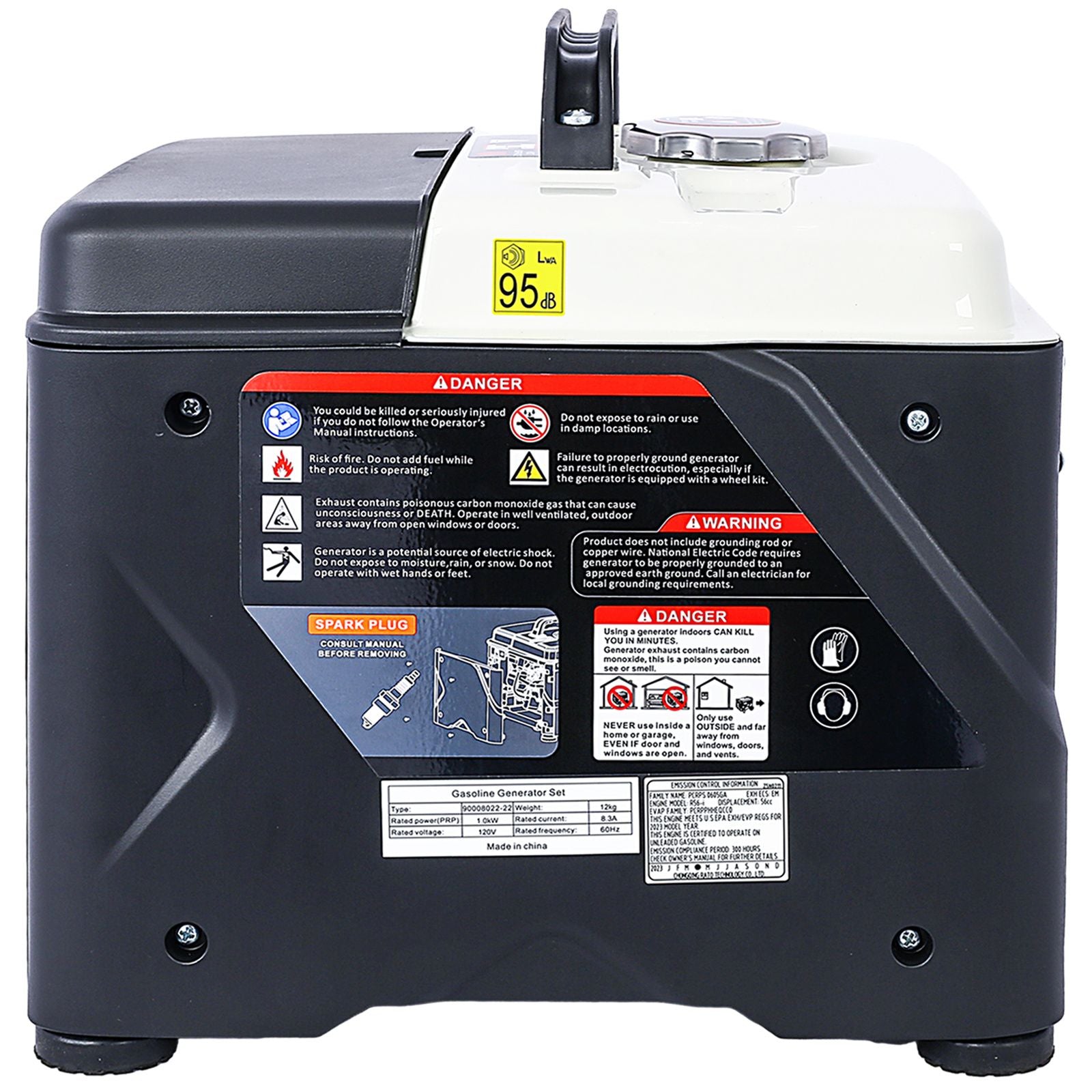 Ultra-Quiet 1200W Portable Inverter Gas Generator