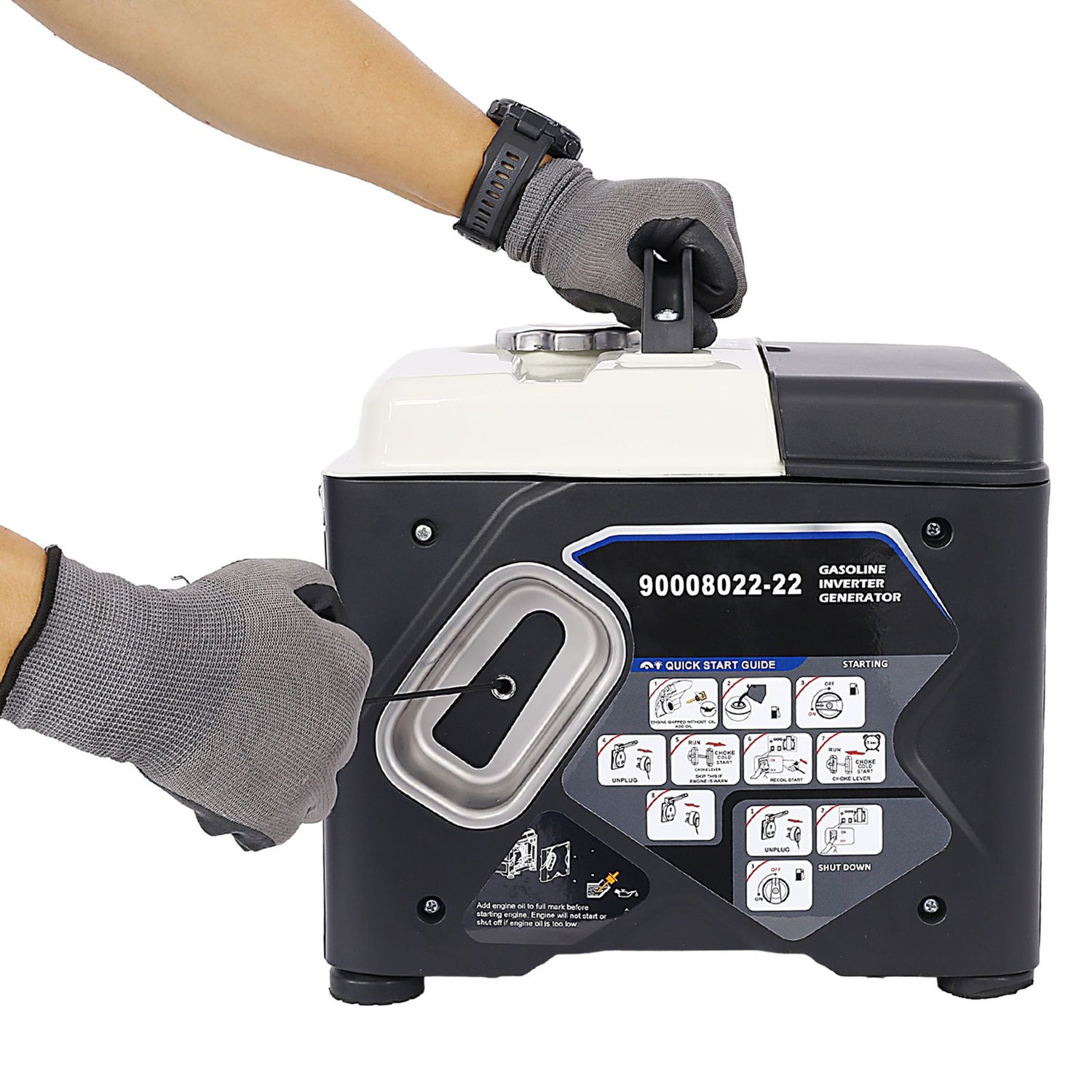 Ultra-Quiet 1200W Portable Inverter Gas Generator