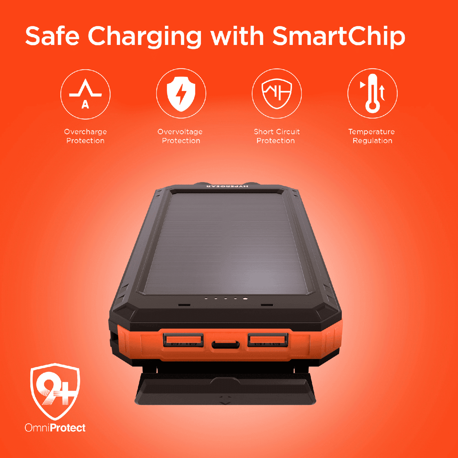 HyperGear SolPro 10000mAh Fast Charge Solar Power Bank