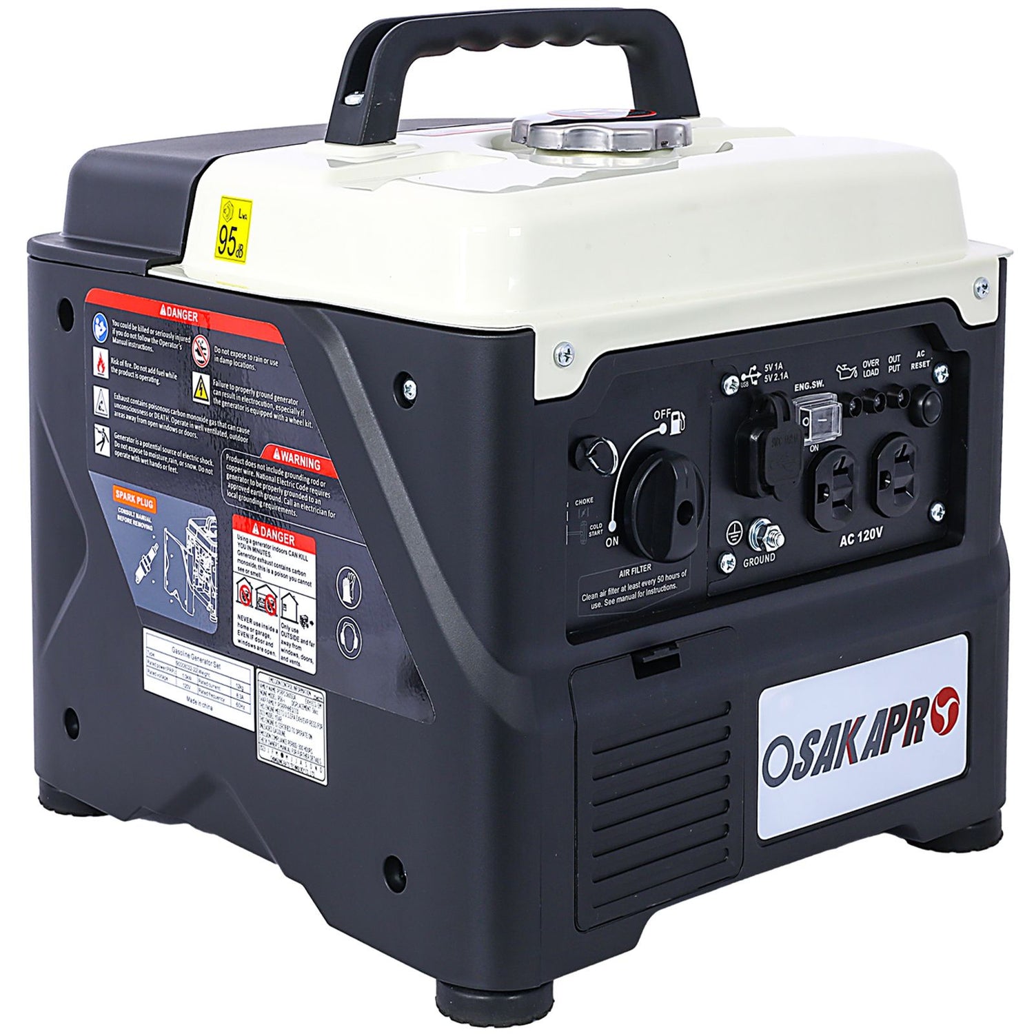 Ultra-Quiet 1200W Portable Inverter Gas Generator