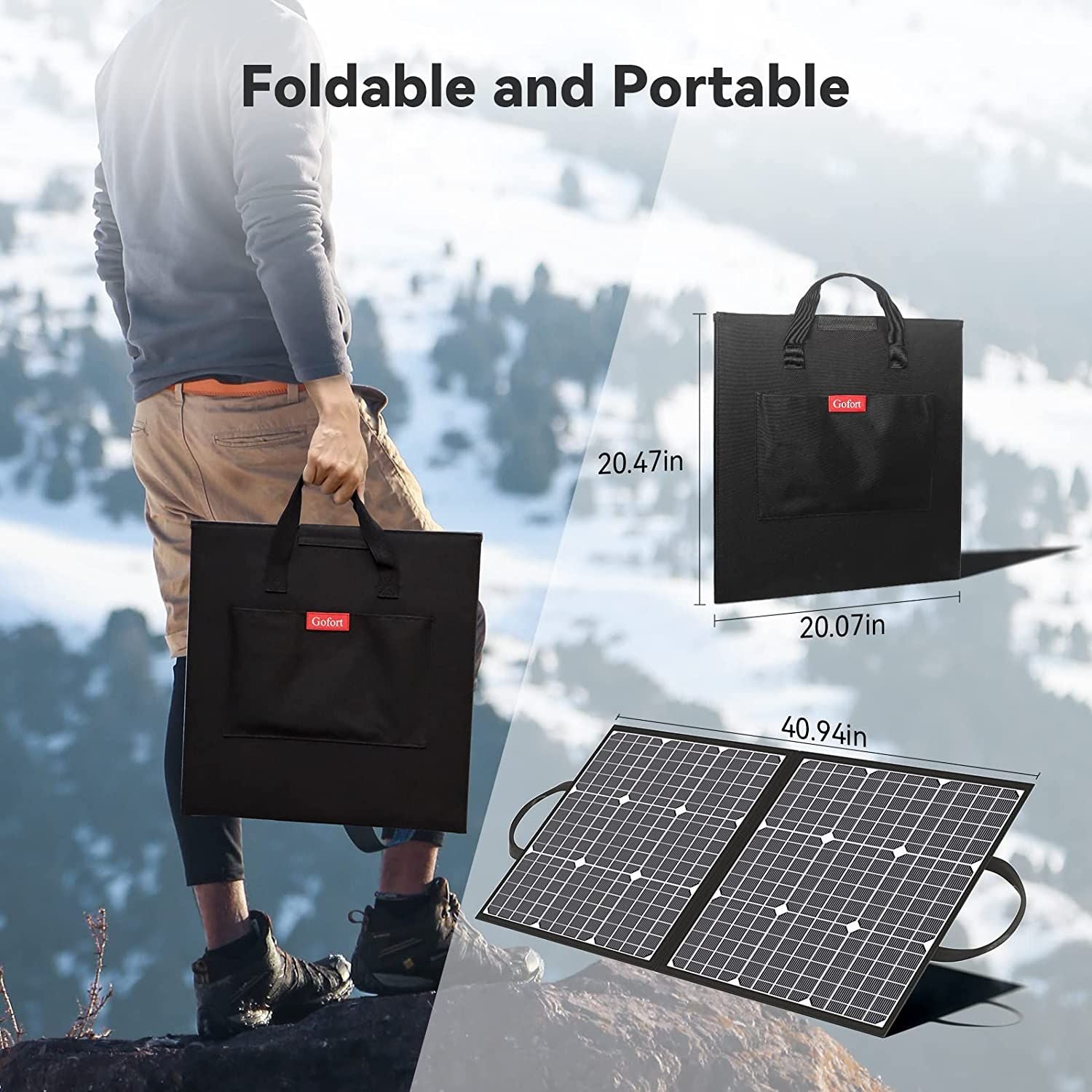 GOFORT 330W Portable Power Station with Foldable Solar Panel