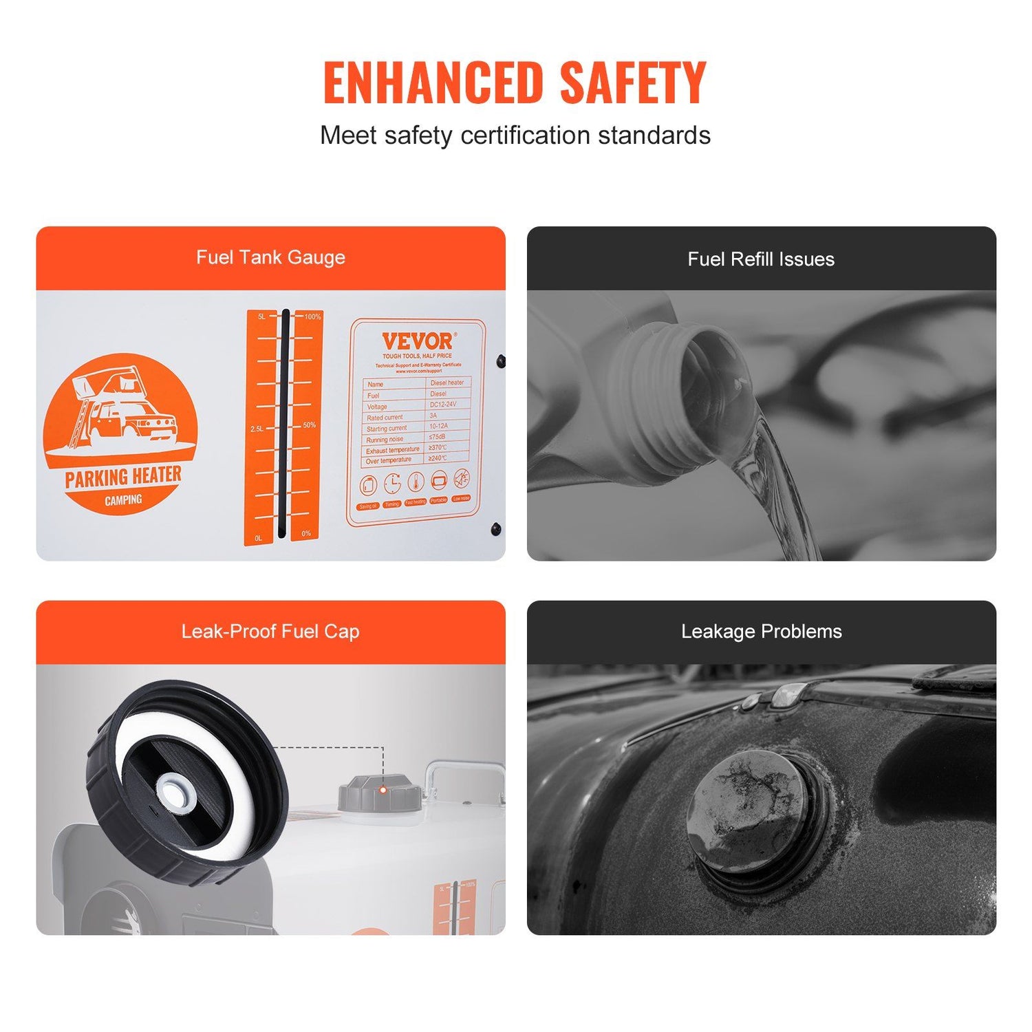 VEVOR 8KW Diesel Air Heater with Bluetooth Control