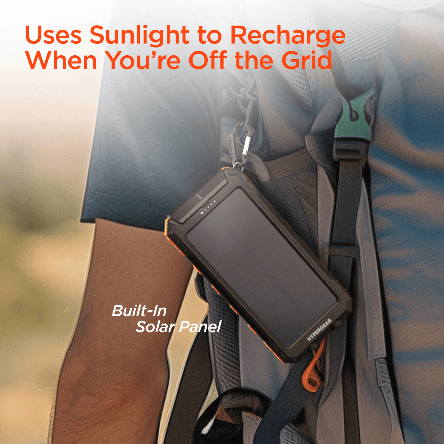 HyperGear SolPro 10000mAh Fast Charge Solar Power Bank