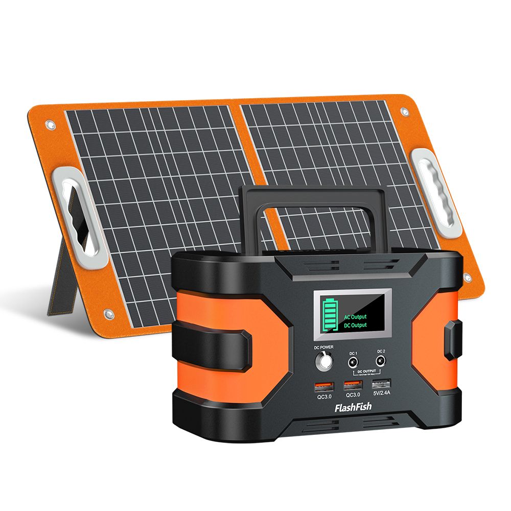 Flashfish 200W Portable Power Station with Solar Panel