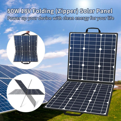 200W Peak Power Station, Flashfish CPAP Battery 166Wh 45000mAh Backup Power Pack With 50W 18V Portable Solar Panel, FLASHFISH Foldable Solar Charger