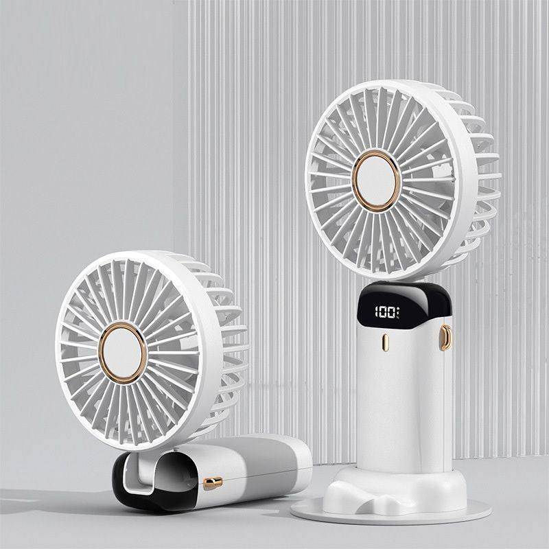 Pro Dual Handheld Silent Fan w/ Powerbank