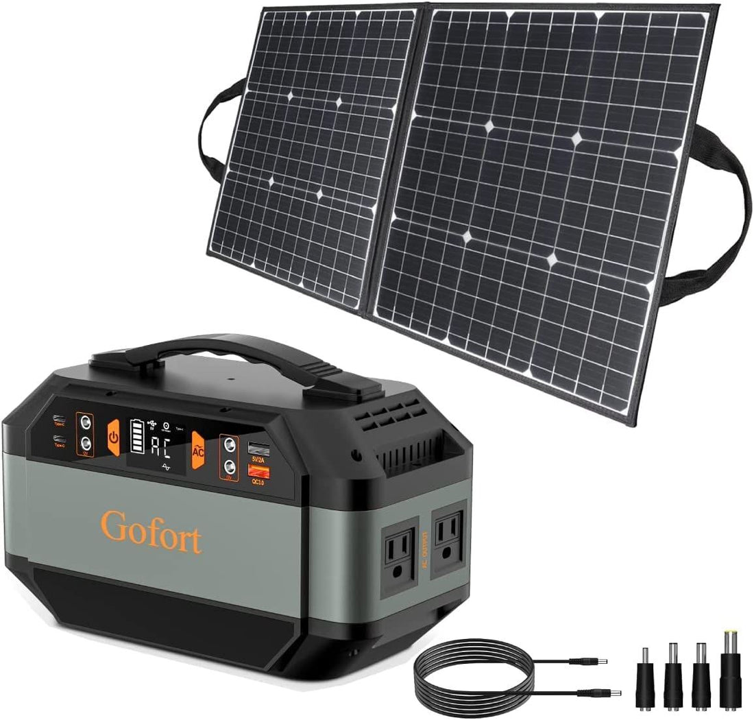 GOFORT 330W Portable Power Station with Foldable Solar Panel