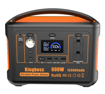 600W Portable Power Station 568Wh 153600mAh Solar Generator Backup Power With AC/DC/ PD 65W Type-c/QC3.0/Wireless Charger /Flashlight; CPAP Battery Pack Emergency Power Supply Battery Power