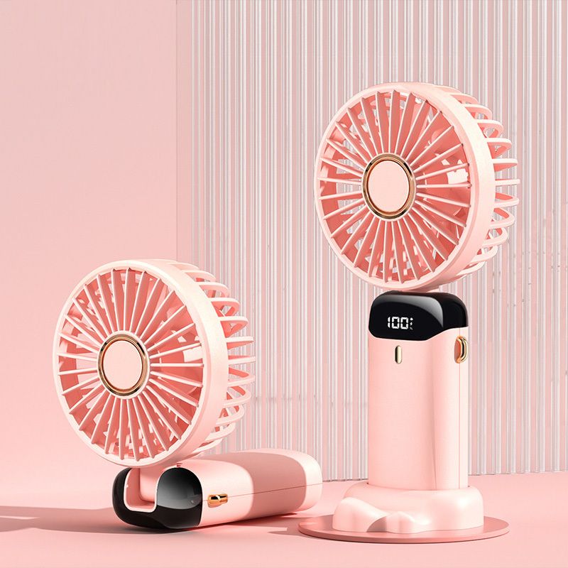 Pro Dual Handheld Silent Fan w/ Powerbank
